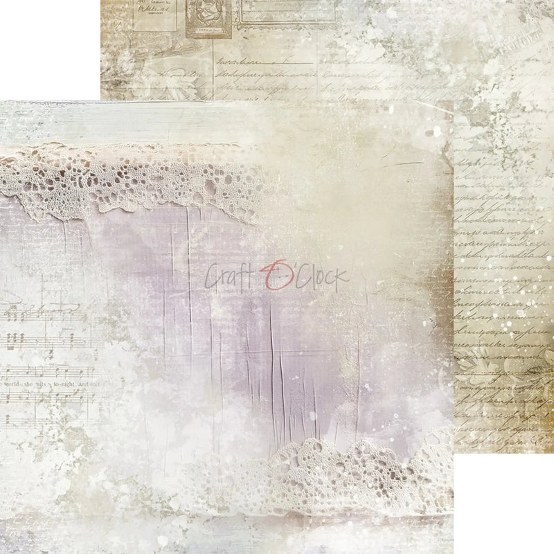 Craft O'Clock Heritage Whispers 8"x8" Medium Papers Set
