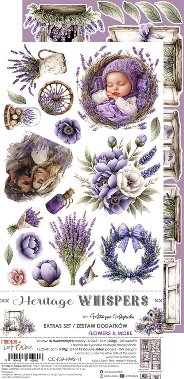 Craft O'Clock Heritage Whispers Extras Set - Flowers & More