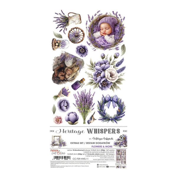 Craft O'Clock Heritage Whispers Extras Set - Flowers & More