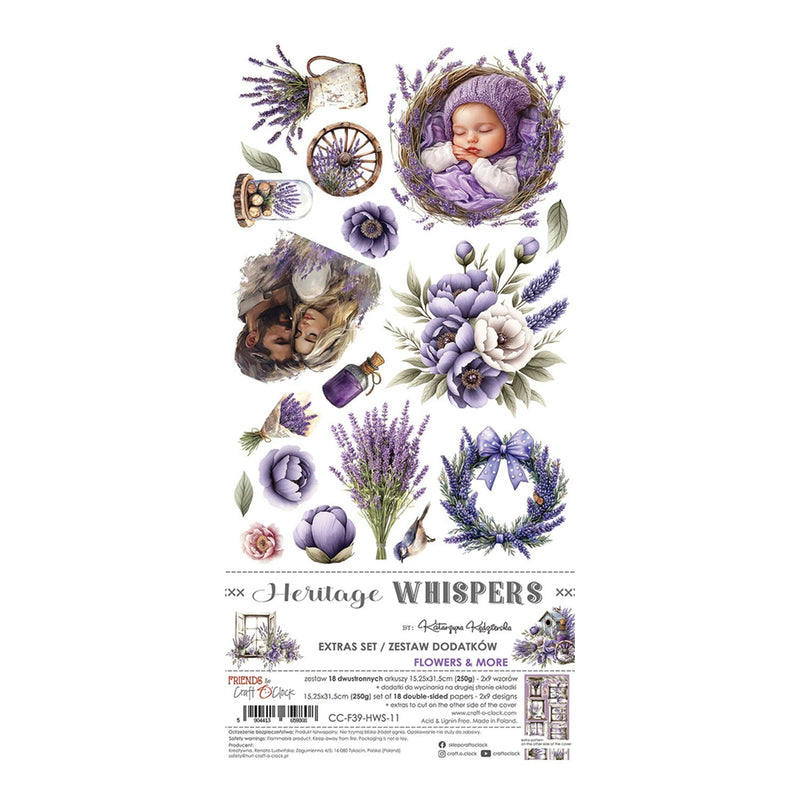 Craft O'Clock Heritage Whispers Extras Set - Flowers & More