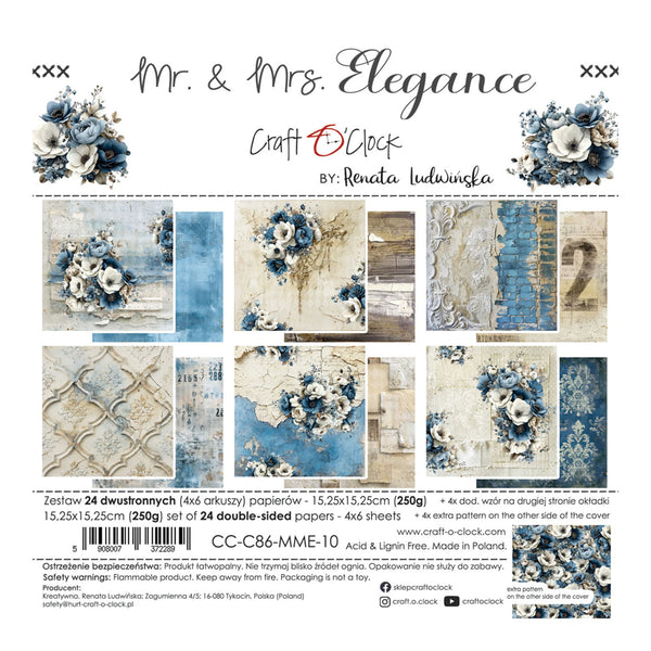A flat product sheet for Craft Clock 'Mr. & Mrs.