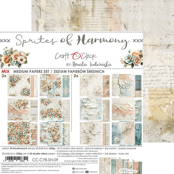 Craft O'Clock Sprites of Harmony 8"x8" Medium Papers Set