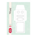 A package of Craft & One die-cuting dies, featuring a white cardboard template with facial features and a blank rectangular section on a pale mint green background. A vertical cream banner on the left displays the text 'Crafted to Inspire your creativity', 'DIE CUTTING DIES', and the red Craft & One logo.