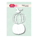 A Craft & You die-cut pumpkin stamp set featuring two white pumpkin shapes on a pale mint card with the Craft & You logo at the top.