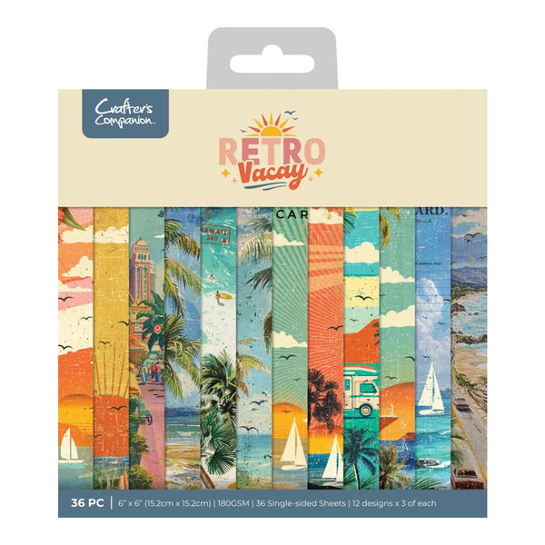 Crafter's Companion 6" x 6" Paper Pad - Retro Vacay
