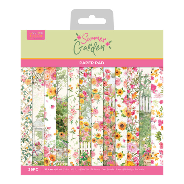 Crafter's Companion 6" x 6" Paper Pad - Summer Garden