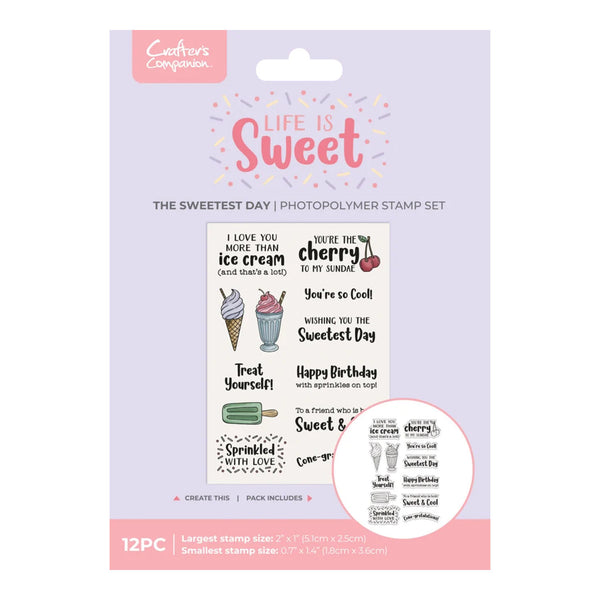 Crafter's Companion Life is Sweet Photopolymer Stamp Set - The Sweetest Day