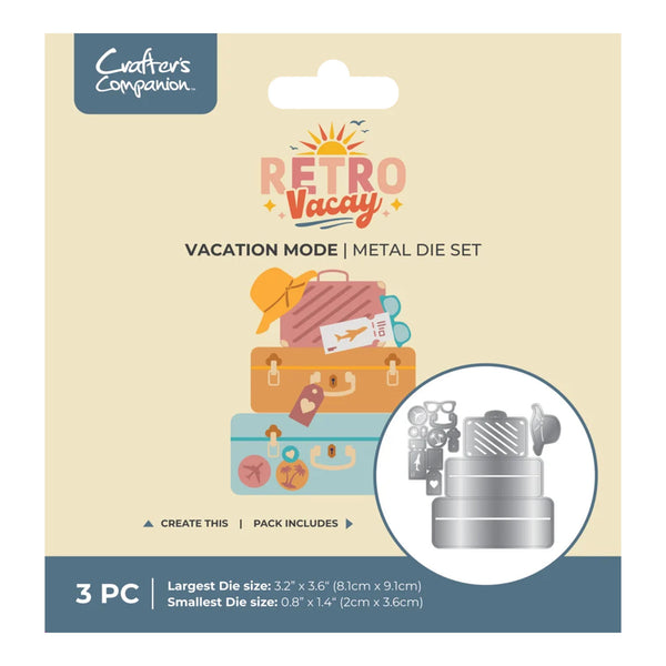 Crafter's Companion Retro Vacay Metal Die Set - Vacation Mode
