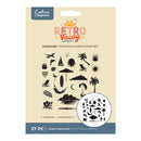 Crafter's Companion Retro Vacay Photopolymer Stamp Set - Paradise