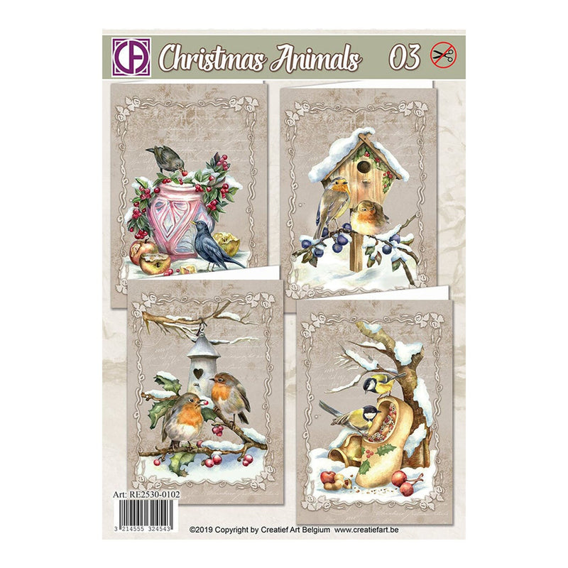 Creatief Art Christmas Animals 03 Card Kit