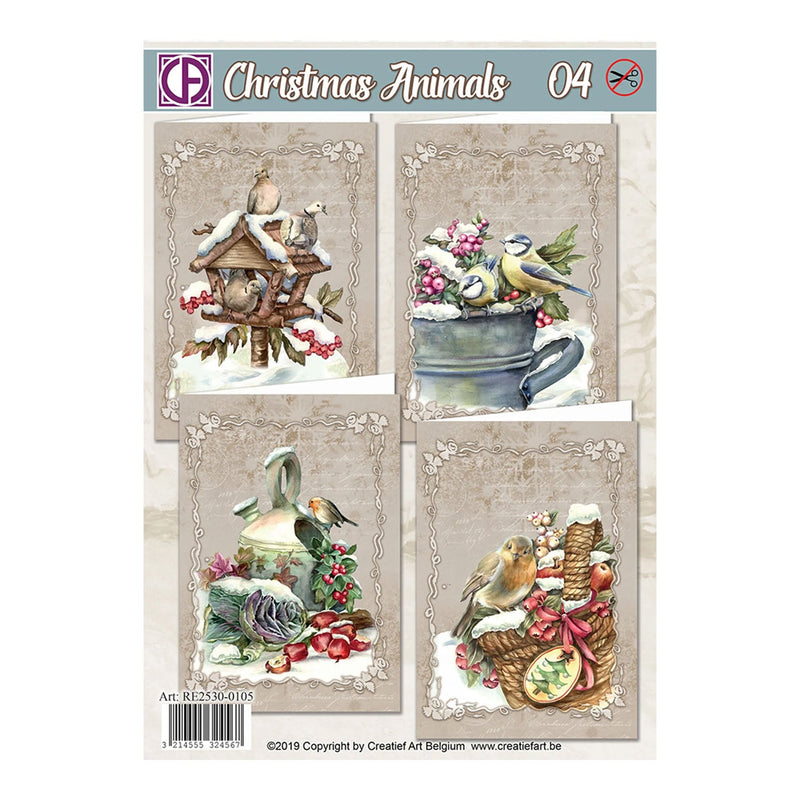 Creatief Art Christmas Animals 04 Card Kit