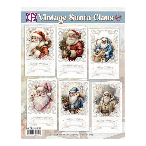 Creatief Art Vintage Santa Claus Card Kit