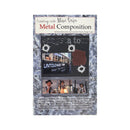 A printed booklet or guide titled 'Creating with Magic Strips Metal Composition' shown upright against a plain white background. The cover features a collage of stage scenes, signage, and metallic effects, with the Magic Strips branding visible at the top.