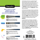 Back of the packaging for DecoArt DAB37 hair bristle brushes, showing product details, descriptions in English and Spanish, a small color diagram, and a barcode.