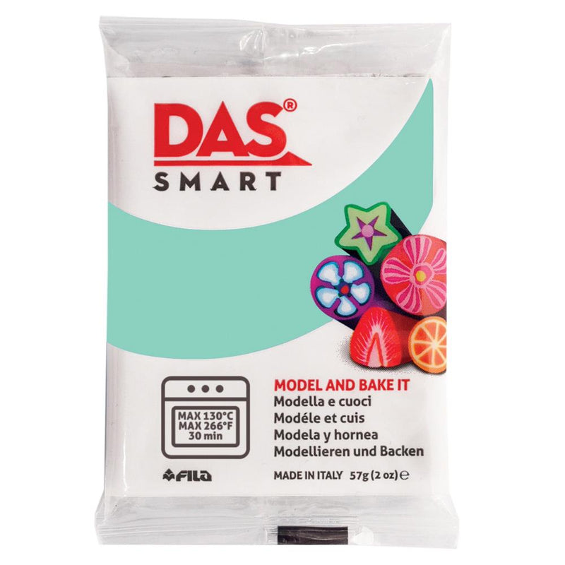 Packaging of DAS Smart modeling clay with colorful clay models on a white background