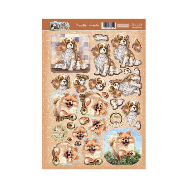 Hunkydory Cavalier King Charles & Pomeranian Decoupage Topper Sheet*