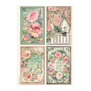Stamperia Rice Paper A4 6/Pkg - House of Roses
