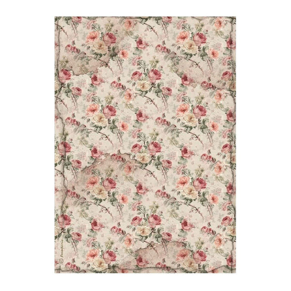 Stamperia Rice Paper A4 6/Pkg - House of Roses