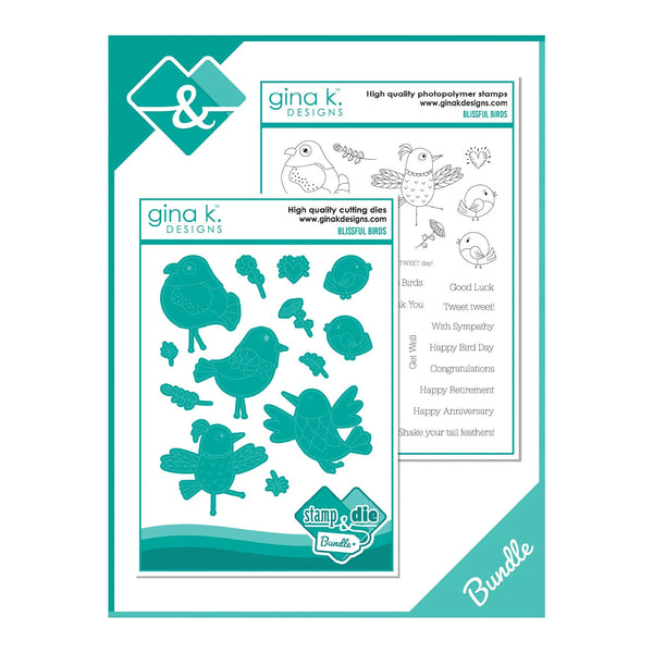 Gina K Designs Stamp & Die Set - Blissful Birds*