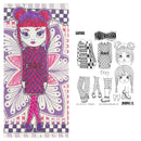 Dyan Reaveley's Dylusions Cling Stamp Collections 8.5"x 7" - Dinky Dolls Set