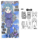 Dyan Reaveley's Dylusions Cling Stamp Collections 8.5"x 7" - Dinky Dolls Set
