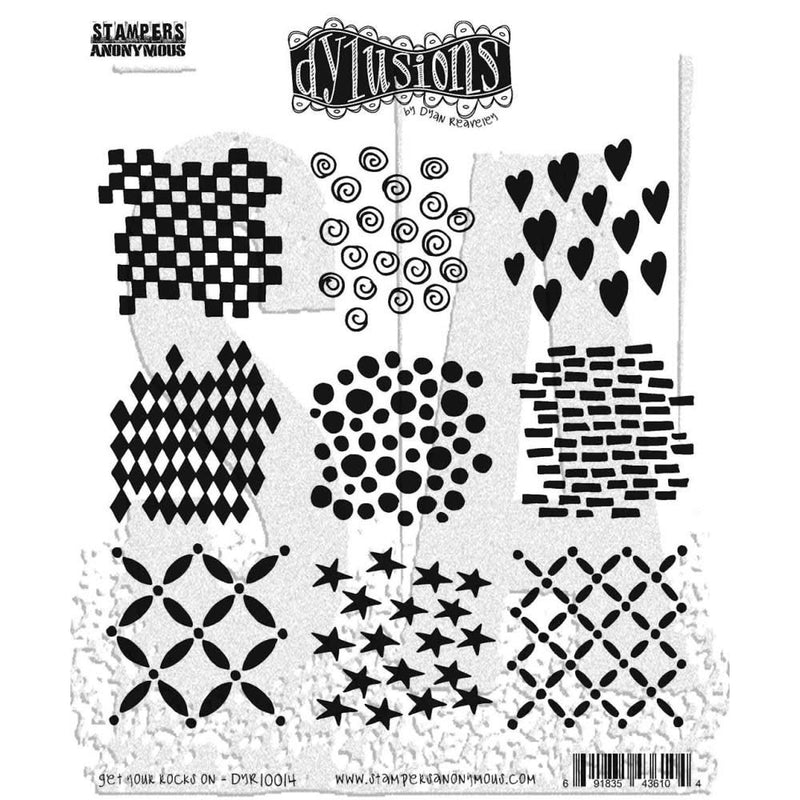 Dyan Reaveley's Dylusions Cling Stamp Collections 8.5"X7" - Get Your Rocks On*