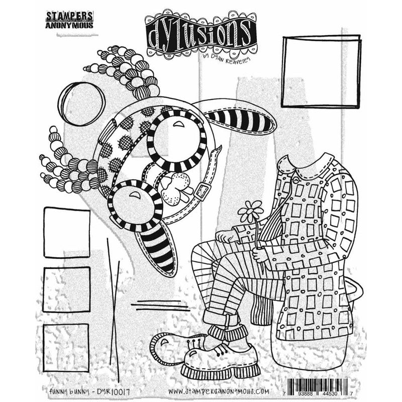 Dyan Reaveley's Dylusions Cling Stamp Collections 8.5"X7" - Funny Bunny*