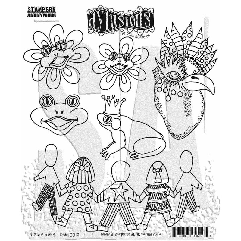 Dyan Reaveley's Dylusions Cling Stamp Collections 8.5"X7" - Stevie Baby*