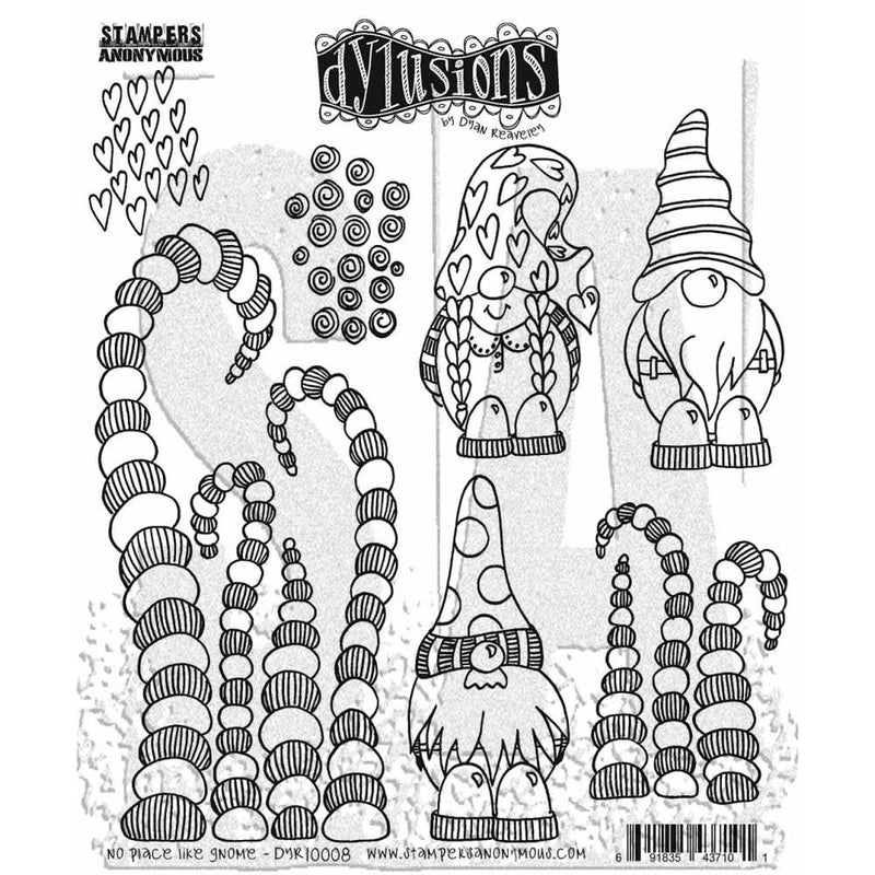 Dyan Reaveley's Dylusions Cling Stamp Collections 8.5"X7" - No Place Like Gnome*