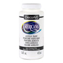 A white bottle of DecoArt Americana acrylic paint in the color 'Snow (Titanium) White' on a clean white background.
