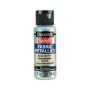 A bottle of DecoArt SoSoft Fabric Glitters in the colour Silver Platinum, 2 fl. oz.