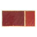 Two rectangle red chipboard panels with a light tan border, displayed side-by-side on a plain white background.