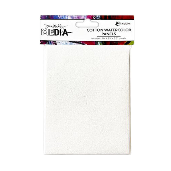 Packaging of Dina Wakley Media Cotton Watercolor Panels on a white background