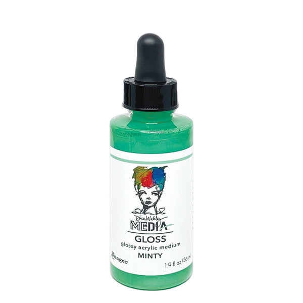Dina Wakley Media Gloss Dropper Style 2oz - Minty