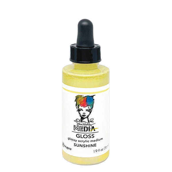 Dina Wakley Media Gloss Dropper Style 2oz - Sunshine