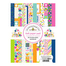 A 6x8 paper pad by AccuBling Design Tree featuring 24 double-sided cardstock patterns. The packaging displays a colorful preview of various patterned sheets including florals, stripes, polka dots, and plaid in vibrant shades of pink, blue, green, orange, and yellow.