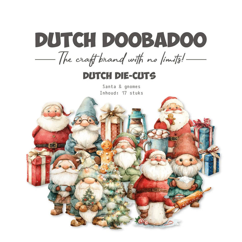 Dutch Doobadoo Merry and Bright A6 Collage Die-cuts - Santa & Gnomes