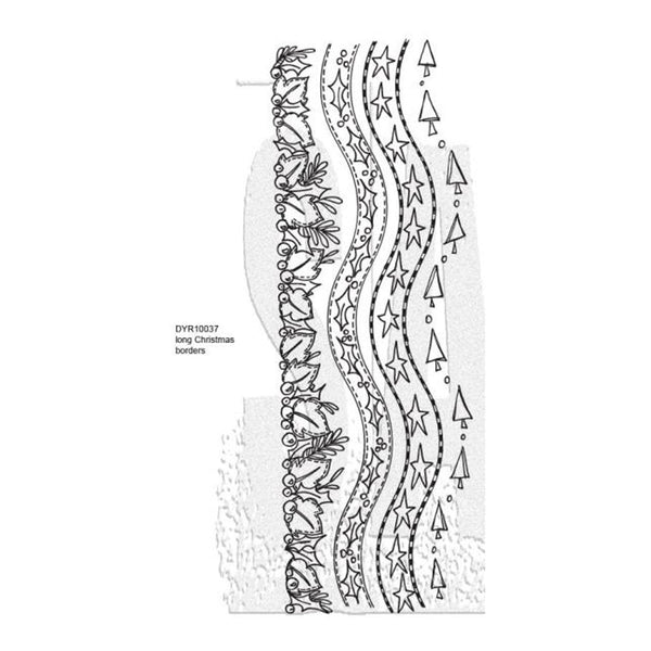 Dyan Reaveley‚Äôs Dylusions Cling Stamp Collections 4.5" x 11" - Long Christmas Borders