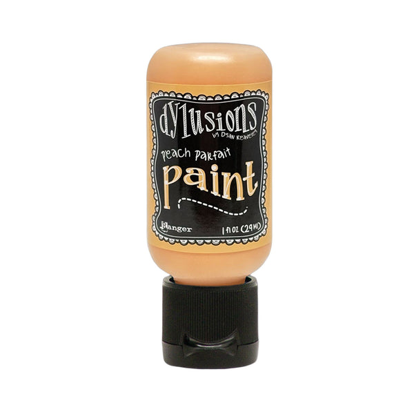 Dylusions peach parfait paint bottle on a white background