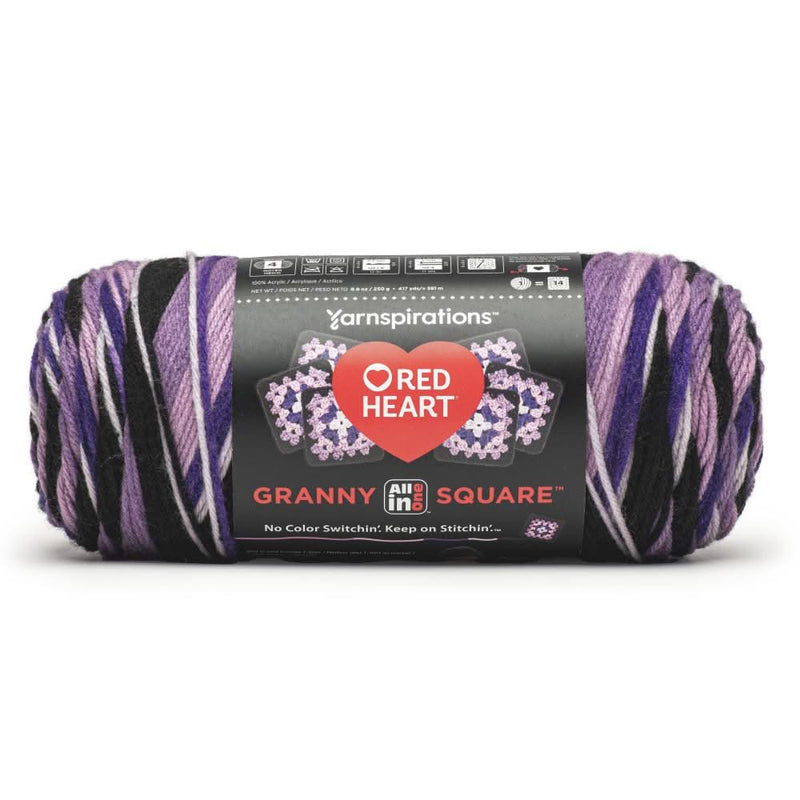 Red Heart All in One Granny Square - Grape Granny*