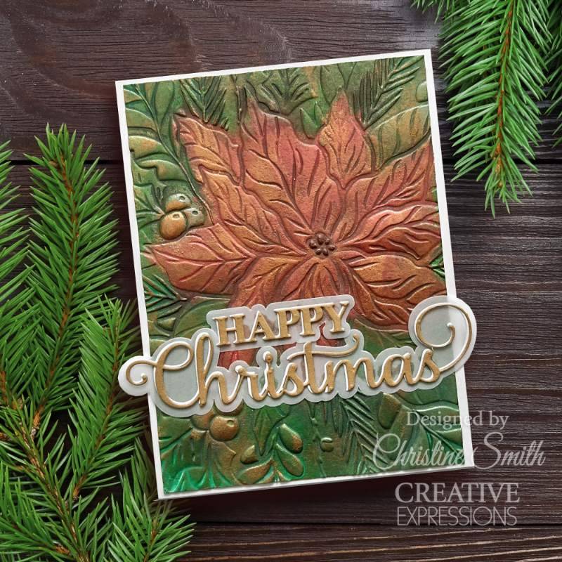 Creative Expressions 3D Embossing Folder 5"x 7" - Poinsettia Bliss