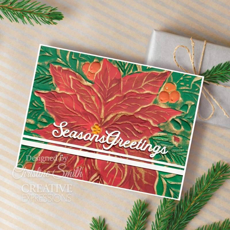Creative Expressions 3D Embossing Folder 5"x 7" - Poinsettia Bliss