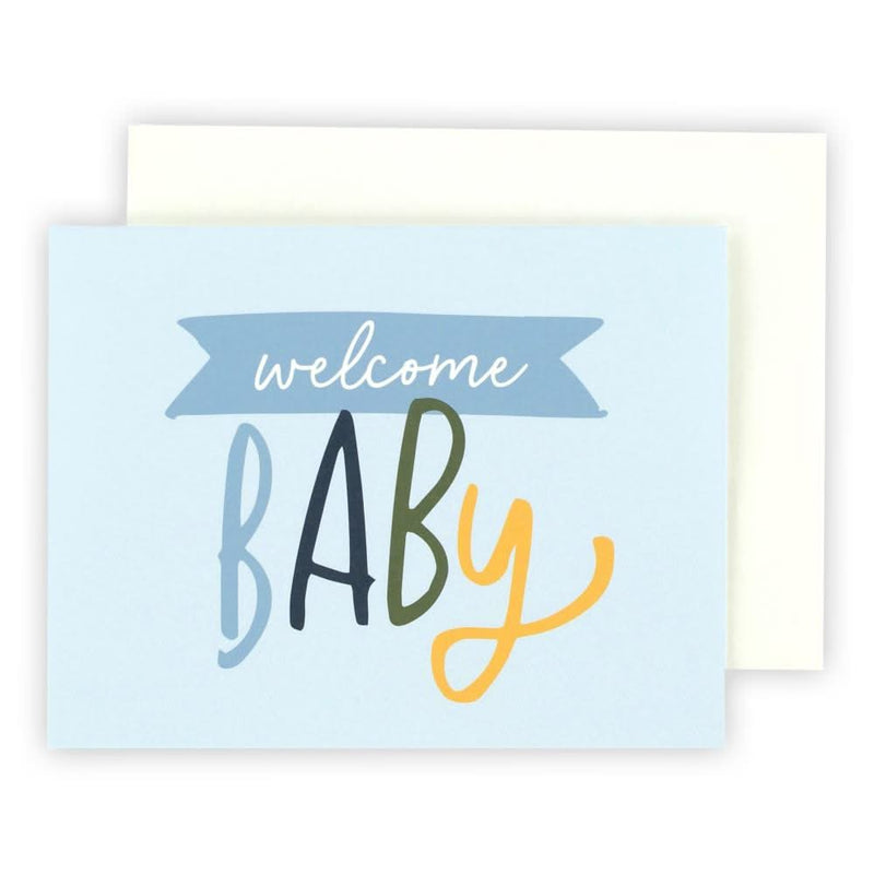 Echo Park Greeting Card 1/Pkg Welcome Baby Boy