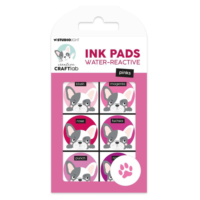 Studio Light Water-Reactive Ink Pads 6/Pkg Nr. 29, Pinks