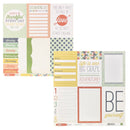 Two scrapbooking paper sheets with various colorful patterned and text-based cards, featuring quotes and writing areas.