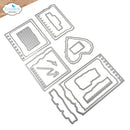 Elizabeth Craft Designs Beautifully Worn Metal Die Set - Notebook Fragments