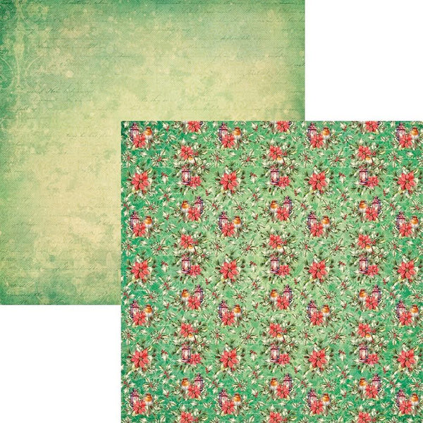 Elizabeth Crafts Double-Sided Cardstock Pack 12"X12" Festive Holly