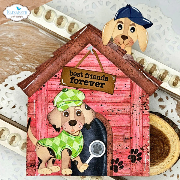 Elizabeth Craft Designs Dog Days Sentiments Clear Stamps