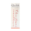 A package of 10 Noel Tiny Tags from Elle's Studio, featuring red cursive script tags printed on a white grid background.