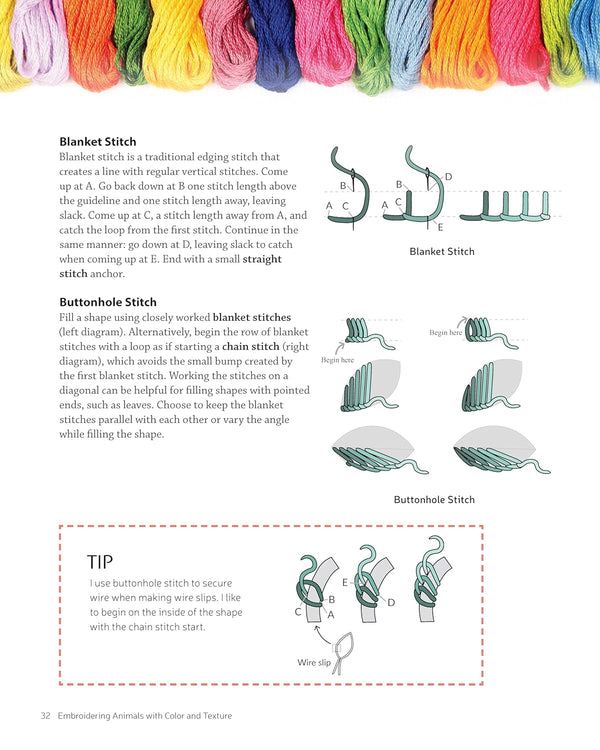 Embroidering Animals with Colour and Texture